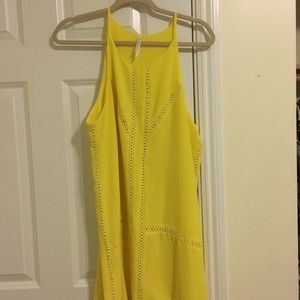 Yellow halter beach dress